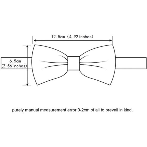 Mens Solid Color Double Fold Pre-tied Bow Tie and Pocket Square Cufflink Set - Picture 7 of 8